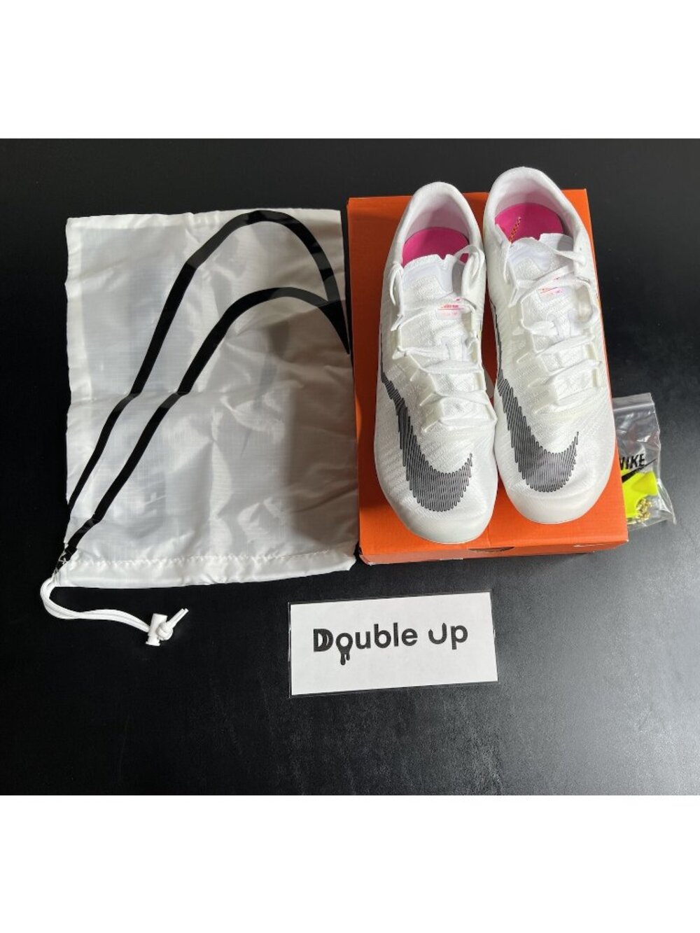 Nike Zoom Ja Fly 3 Black White Pink DM2338-100 Men Size 14 Track Cleats